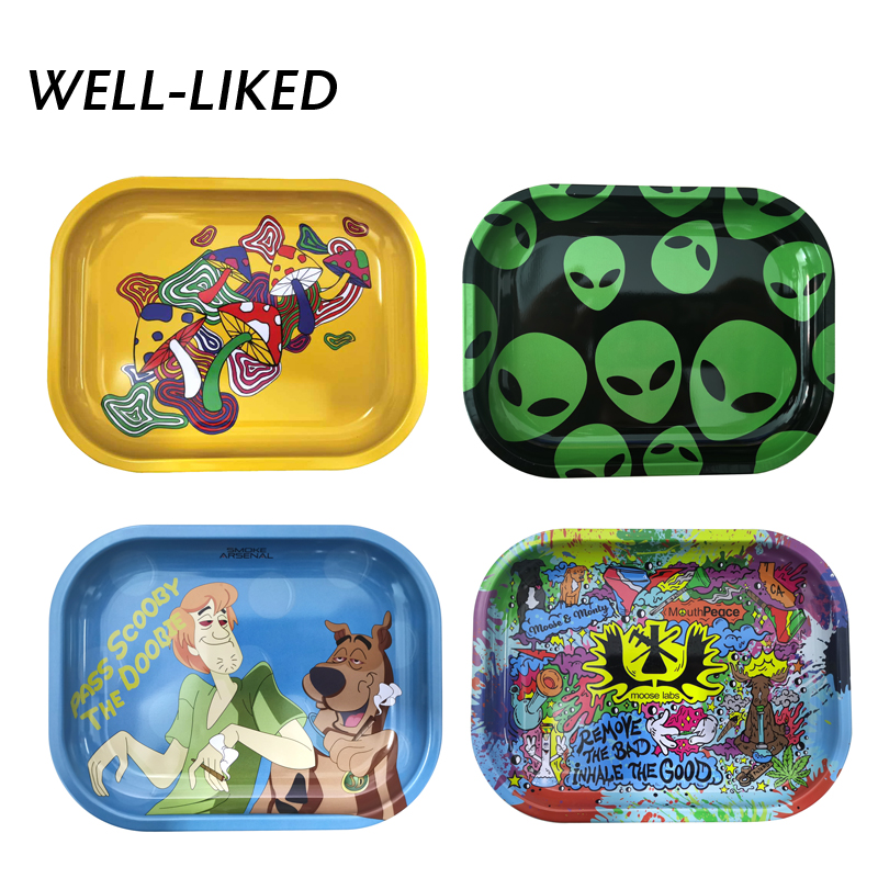 8pcs Paper Trays Cartoon Creates Atmosphere Thick Paper Trays