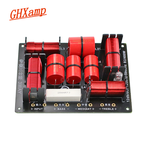 GHXAMP 400W 3 Way Crossover Hifi Tweeter Midange Woofer Speaker Crossover 1250H/5000HZ With High-pitched Protection 1PC ► Photo 1/6
