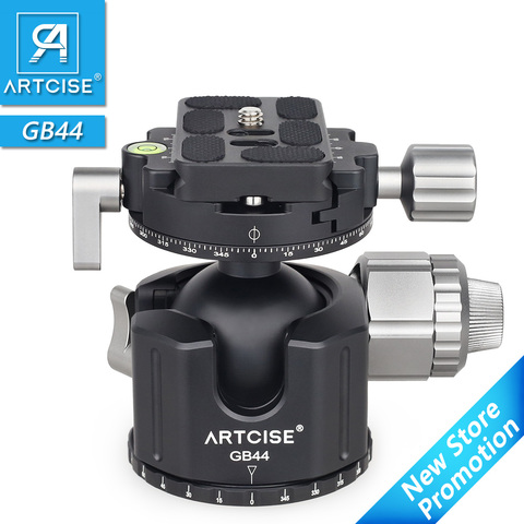 ARTCISE GB44 Panoramic Tripod Ball Head Low Profile Tripod Head Ballhead for Camera Double U Notch Damping Fine Tuning 44mm Ball ► Photo 1/6