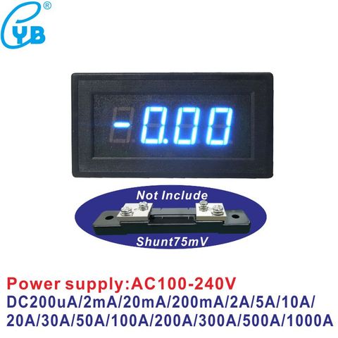 YB5135B LED Digital DC Current Meter 20mA 200mA 2A 5A Amp Meter Gauge 10A 20A 50A 100A 200A 300A Ammeter Supply Volt AC 100-240V ► Photo 1/6