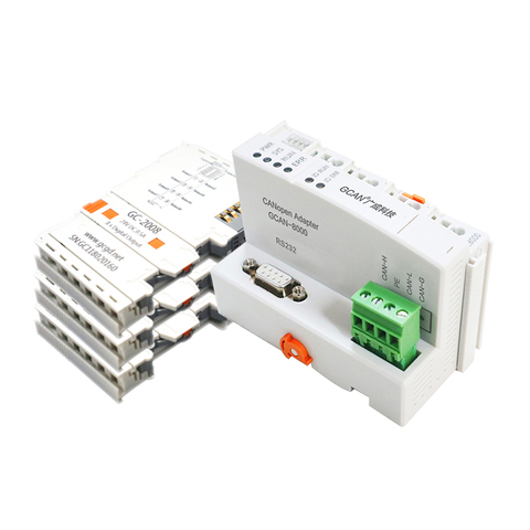 GCAN-8000 CANopen adapter fieldbus remote I/O coupler modbus tcp remote io card with 32 I/O CANopen Communication module. ► Photo 1/5