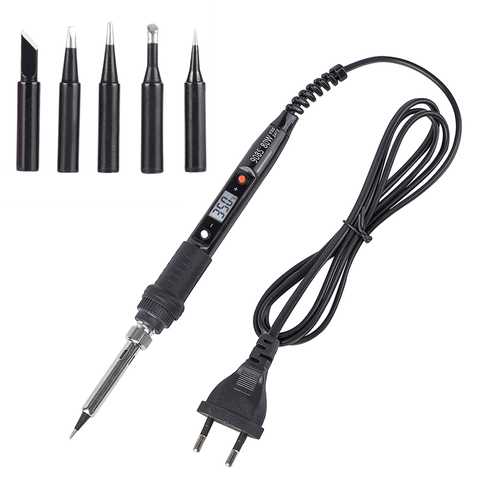 JCD Soldering Iron Kit Digital Soldering Irons Tin Set Electric Temperature Adjustable 220V 80W Rework Welding Equipment Tools ► Photo 1/6