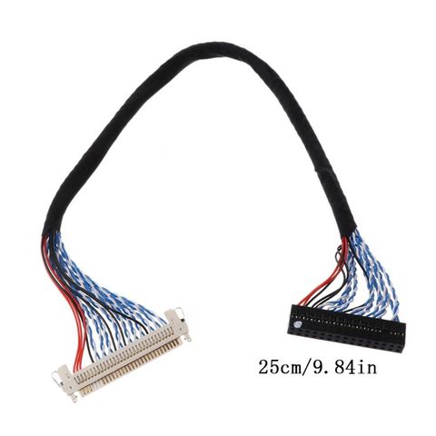 Hooks LVDS Cable D8 FIX-30P-D8 FIX 30 Double Pins 2ch 8bit 1.0mm Pitch 250mm LCD Display Panel Screen Controller ► Photo 1/5