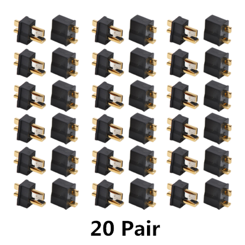 10/20 Pair Black Mini Deans Micro T-Plug Connectors Male & Female For RC LiPo Battery ► Photo 1/5