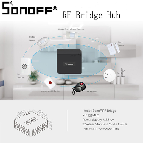 Sonoff RF Bridge Hub 433 MHz Controller Automation Universal Switch Intelligent Replacement Wi-Fi Remote For iOS/Android Phone ► Photo 1/6