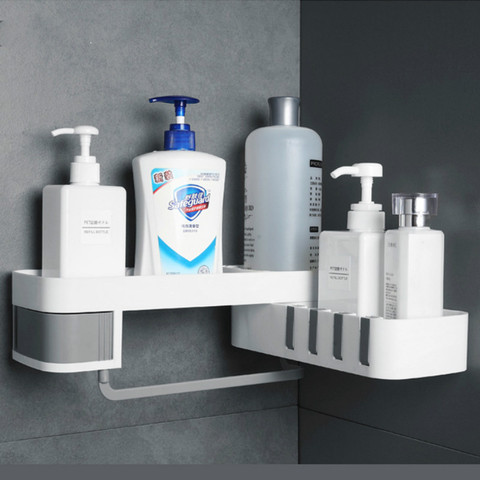 Creative Corner Shower Shelf Bathroom Shampoo Shower Shelf Holder Kitchen Storage Rack Organizer Wall Mounted Type SP52301 ► Photo 1/4