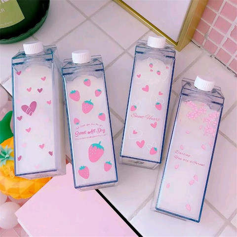 Cute Cartoon Outdoor Travel Water Bottle, Portable Transparent Plastic Small  Water Kettle