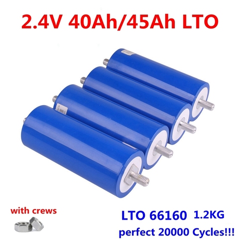 50pcs  20000 Cycles 66160 LTO 2.4V 2.3V 40ah 45Ah lithium titanium oxide battery for 12V 24V 48V motorcycle Cleaning machine ► Photo 1/3