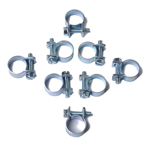 10PCS/Set 7-9mm Mini Clamp Fuel Injection Hose Air Hose Clamps Assortment Kit Diesel Petrol Pipe Clips ► Photo 1/6