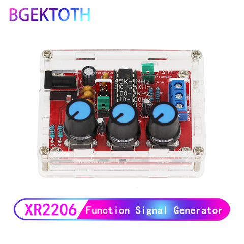 Function Signal Generator DIY Kit Sine/Triangle/Square Output 1Hz-1MHz Signal Generator Adjustable Frequency Amplitude XR2206 ► Photo 1/6