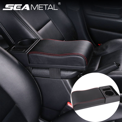 Car Armrest Interior Front Seat Armrest Box Universal for Cup Holder Storage Box Soft Arm Rest Pad Automotive Goods Accessories ► Photo 1/6
