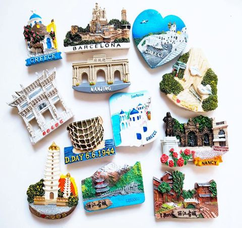 European Greek Fridge Magnets Tourist Souvenir Paris France Spain Barcelona Decorative Magnets Refrigerator Paste Gift Ideas ► Photo 1/6