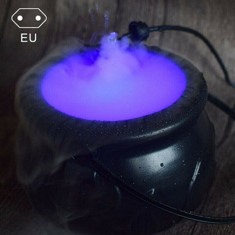 Halloween Witch Pot Smoke Machine LED Humidifier Color Changing Creepy Decor Halloween Party DIY Scene Layout Prank Toy ► Photo 1/6