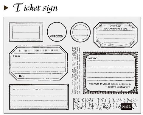 Ticket /navigation cake Transparent Clear Silicone Stamp/Seal for DIY scrapbooking/photo album Decorative clear stamp A1275 ► Photo 1/1