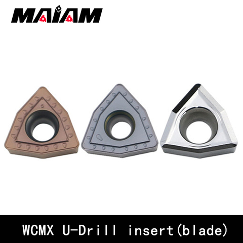 High quality WC type WCMX WCMX030208 WCMX040208 WCMX050308 WCMX06T308 WCMX080412 U-drill inserts for stainless steel / Aluminum ► Photo 1/4