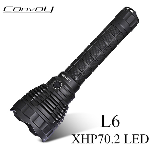 Convoy L6 XHP70.2 4300lm LED Flashlight Linterna High Powerful 26650 Portable Torch Camping Hunting Night Light Hand Flash Light ► Photo 1/6