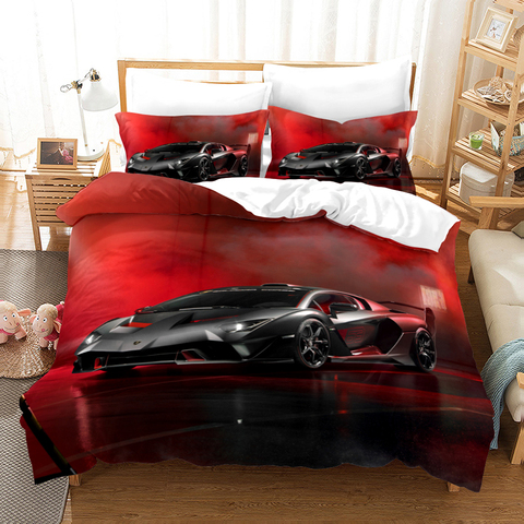 Car Duvet Cover Kids Comforter Car Bedding Sets 3D Queen Size Bedding Set Cars Sports Single Kids Bed Set Twin Boy Quilt Covers ► Photo 1/6