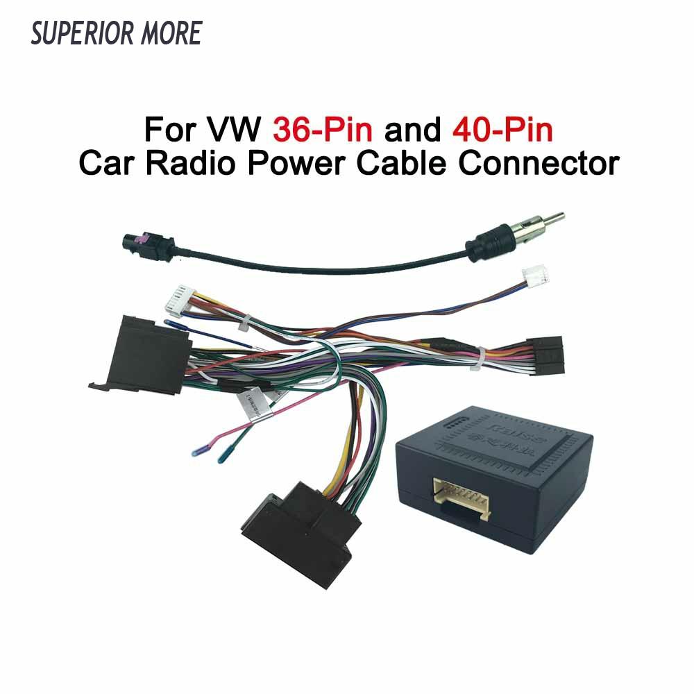 Car Radio Cable CAN BUS for Volkswagen VW 16pin Power Wiring Harness DVD GPS Android Multimedia Player Connector ► Photo 1/5