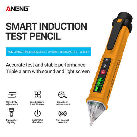 ANENG VC1010 Digital Voltage Detectors 12-1000V Volt Current Electric Test Pencil AC/DC Non-Contact Pen Tester Meter 2022 new ► Photo 1/6