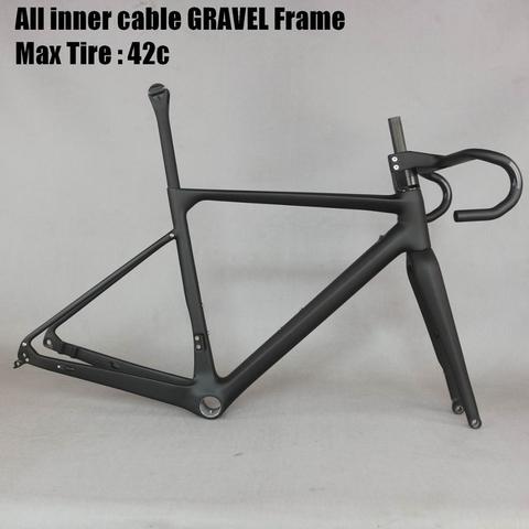 2022 all inner cable disc gravel frame super light T1000 Gravel Bike Frame GR039 , Bicycle GRAVEL frame factory deirect sale ► Photo 1/6