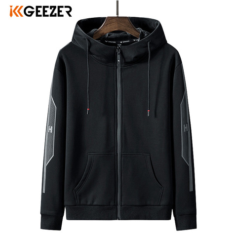 Winter Men Hoodies Sweatshirts Fleece Zipper Big Size 5XL 6XL 7XL 8XL Black 68% Cotton Streetwear Warm Hooded Sportswear Male ► Photo 1/6