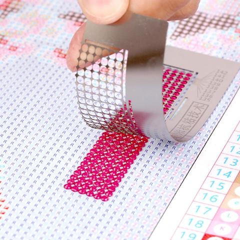 Low Viscosity Stainless Steel Diamond Painting Ruler Fix Tools Diamond Embroidery Adjustment Corrector Crafts Assist Accessories ► Photo 1/6
