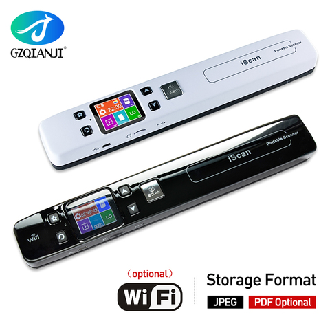 Mini Iscan Document & Images Scanner A4 Size JPG/PDF Formate Wifi 1050DPI High Speed Portable LCD Display for Business Receipts ► Photo 1/6