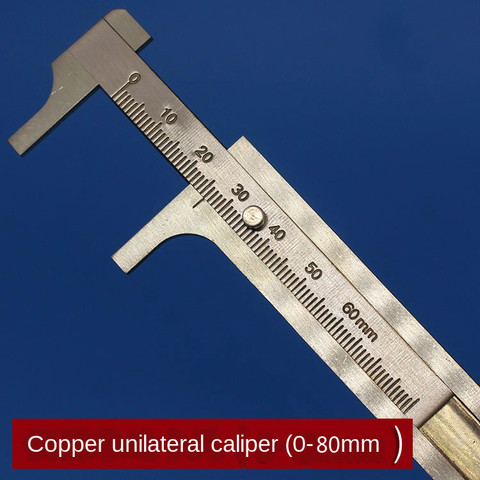 Portable High Qualtiy Measure Measurement Tool Pocket 0-80mm Copper Ruler Single scale Mini Brass Sliding Gauge Vernier Caliper ► Photo 1/4