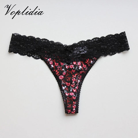 Voplidia  Sexy Women Thongs Fashion Letter Cotton Panties S-XL Female Underpants Ladies Low-Rise Underwear Women Bikini Panty ► Photo 1/6