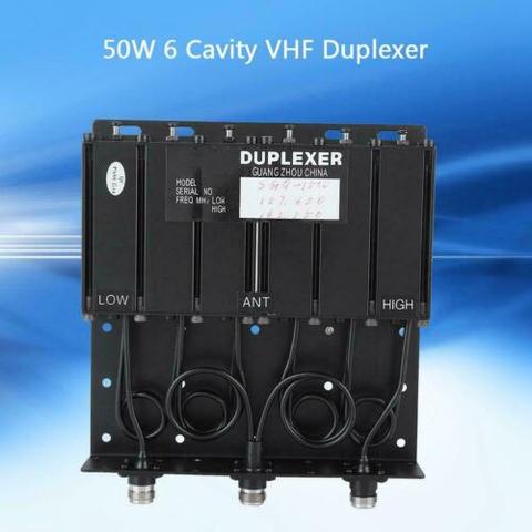 50W VHF 6 Cavity Duplexer N Connector FREE tune radio repeat New 136-180Mhz ► Photo 1/6