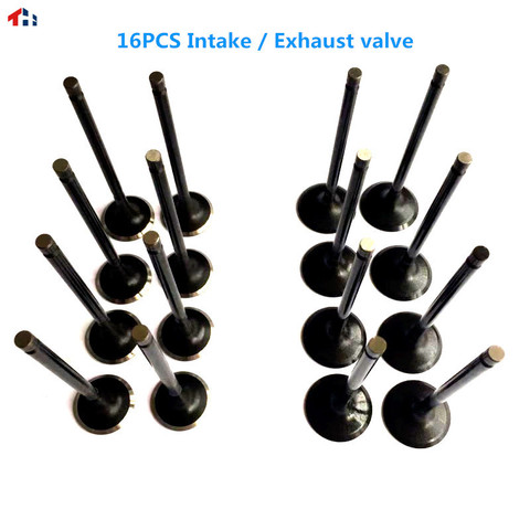 16Pcs car Intake Valve and Exhaust Valves Set Fit For GREAT WALL HOVER H3 H5 WINGLE 3 WINGLE 5 4G64 4G63 4G69 engine ► Photo 1/6