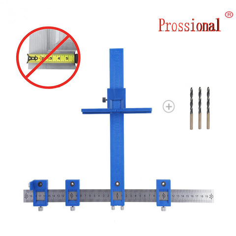 Detachable Hole Punch Locator Jig Tool Drill Guide Sleeve for Drawer Cabinet Hardware Dowel Wood Drilling Hole Punching Ruler ► Photo 1/6
