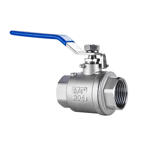 1PCS Female Stainless Steel SS304 2P Full Port Ball Valve with Vinyl Handle Thread Valves 1/4