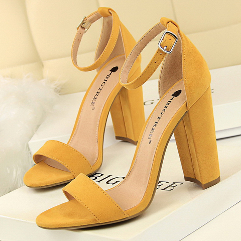 2022 Sexy High Heels New Women Pumps Comfort Women Shoes Block Heels Ladies Shoes Buckle Women Heels Female Shoes Women Sandals ► Photo 1/6