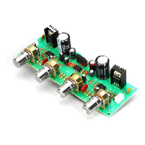 KYYSLB Dual AC12~15V NE4558 Amplifier Front DIY Fever Tone Board with High and Low Sounds Left and Right Balance Tuning Board ► Photo 1/4