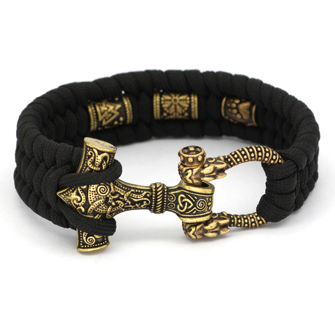 Noric Viking Mjolnir Rune Scandinavian Paracord Braceelt ► Photo 1/6