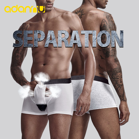 ADANNU New Arrivals Men Underwear New Separate Boxer Cotton Breathable Male Panties U Convex Men Boxer Shorts Calzoncillo ► Photo 1/6
