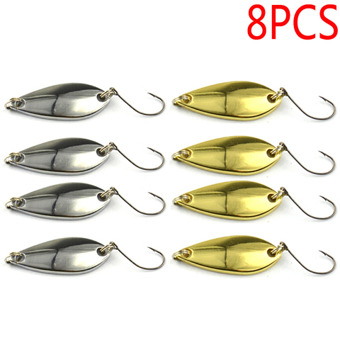 8pcs Trout/Bass Lure Set Spoonbait Spinners Spoon Bobbin Artificial/Hard Bait Sequins For Carp Fishing Tackle/Wobblers/Lures Sea ► Photo 1/6
