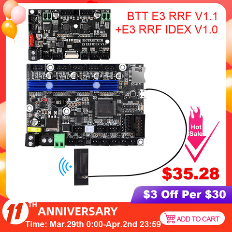 BIGTREETECH E3 RRF V1.1 Control Board With TMC2209 UART E3 RRF IDEX V1.0 3D Printer Parts For Ender 3 PRO V2 Upgrade SKR V1.4 ► Photo 1/6