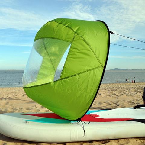 Foldable Kayak Boat Wind Paddle Sailing Kit Sail Sup Paddle Board Sailing Canoe Stroke Paddle Rowing Boat Wind Clear Window ► Photo 1/6