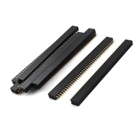 100pcs/lot 2.54mm Pin Header 2X40 pin 2x40 Pin 80P Double Row Female Straight Header Pitch Socket Pin Strip ► Photo 1/1