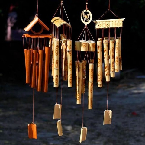 Outdoor Bamboo Wind Chimes Yard Antique Garden Tubes Bell Copper Yard Relaxing Windchime Wall Hanging Home Decor Handmade Crafts ► Photo 1/6