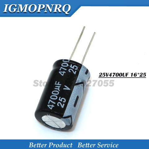 5PCS 25V4700UF 16*25mm 4700UF 25V 16x25 25v4700 16*25 Aluminum electrolytic capacitor good ► Photo 1/1