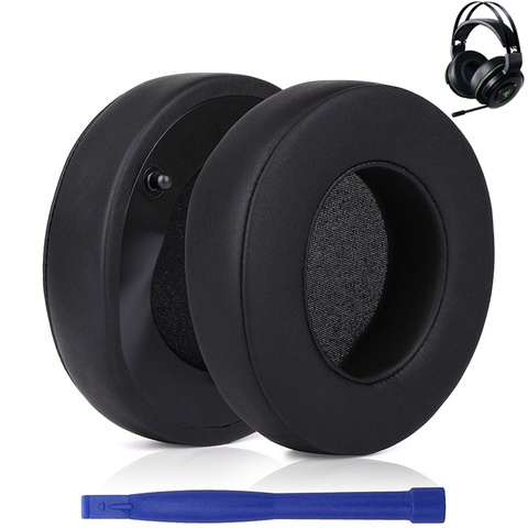 1Pair Replacement Earpads Ear Pads Cushion For Razer Thresher Ultimate Tournament Edition PS4 Xbox One Dolby 7.1 Gaming Headset ► Photo 1/6