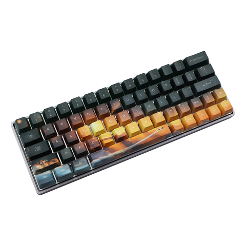 Dye sublimation pbt Keycap OEM Keycap Set Mechanische Toetsenbord keycap Voor GH60 RK61/ALT61/Annie /poker keycap GK61 GK64 dz60 ► Photo 1/6