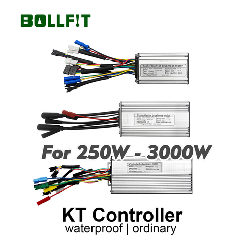 KT Controller 36 48 V 250 350 500 750 1000 1500 W Waterproof Brushless Electric Bicycle Controller for E Bike Conversion Kit ► Photo 1/6