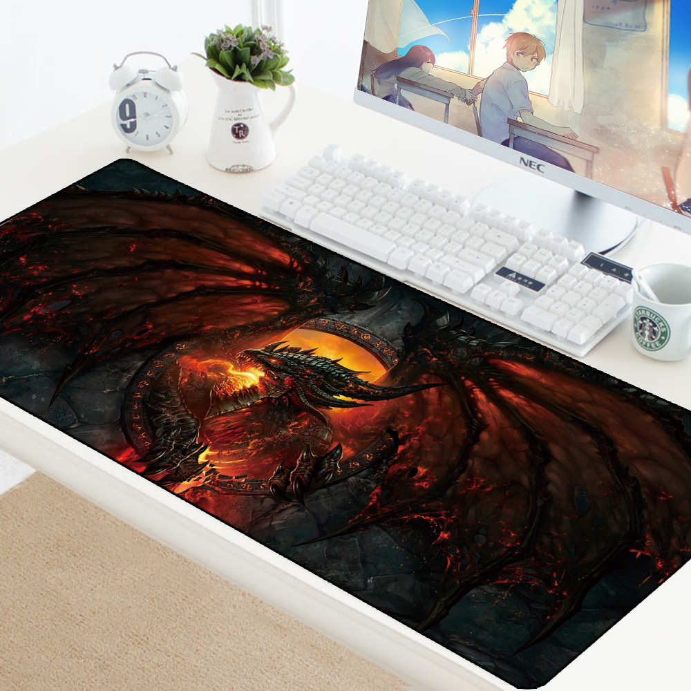 Xl Dragon Computer Mousepad Rubber, Large Desk Protector Material