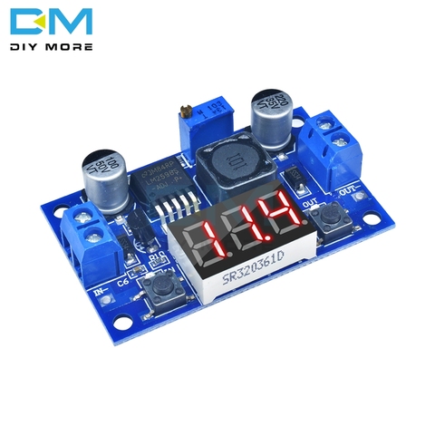 LM2596 Buck Step Down Power Converter Module LED Digital Voltmeter Display Adjustable Board DC-DC 2A Short Circuit Protection ► Photo 1/6