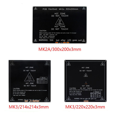 Reprap MK2B Heatbed 214*214*1.6MM MK2B Heated Bed PCB Led Thermistor For 3D Printer Like MK2A Hotbed For 3D Printer Parts Mende ► Photo 1/6