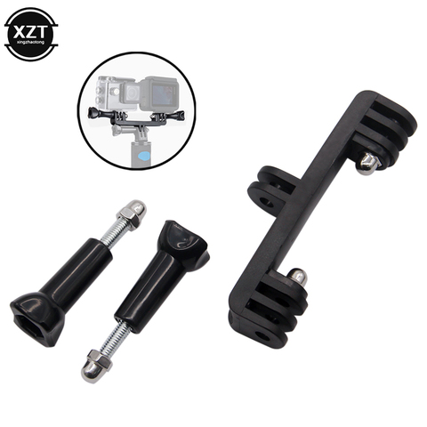 Dual Flash Bracket Tripod Double Base Mount with Screw for Gopro Hero 8 7 SJCAM Xiaomi Yi Action Camera and Underwater LED Light ► Photo 1/6